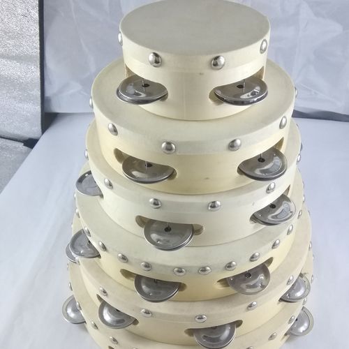 廠家直銷奧爾夫兒童打擊樂(lè)器羊皮泡釘鈴鼓 兒童舞蹈泡釘鈴鼓圖片